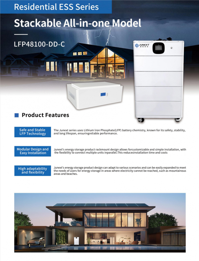 Stackable Floor Standing Lithium Battery Home Solar Portable Power Station Mobile 2